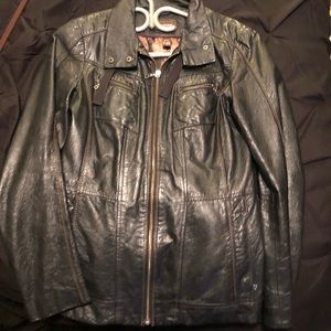DANIER Black genuine leather jacket, Size XS
